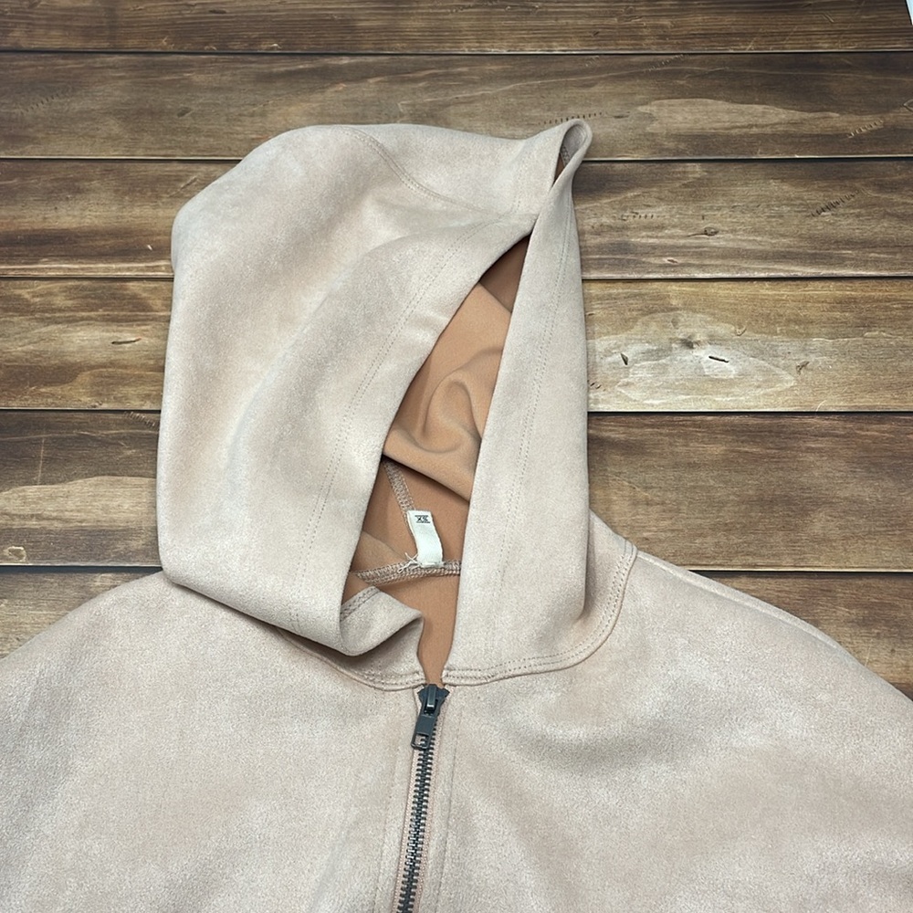 Lanston Velour Zip Up Jacket in Light Pink XS A1 - Picture 6 of 6